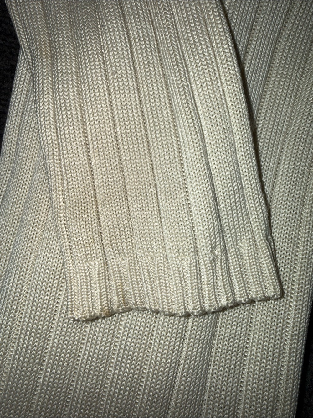 Vintage Talbots 100% Silk Turtleneck Sweater M Ivory Y2K Preppy Ribbed - Picture 10 of 10
